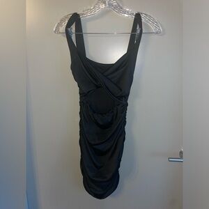 Black cutout bodycon mini dress